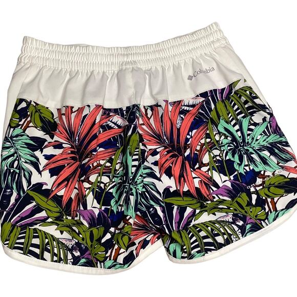 Columbia Shorts Girls Medium 10/12 Omni-Shade Sandy Shore Shorts Tropical Floral - Picture 3 of 7